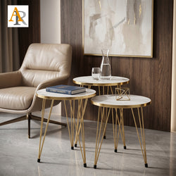 Round MDF Coffee Tables – Premium Nesting Tables | White & Black