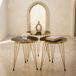 Round MDF Coffee Tables – Premium Nesting Tables | White & Black