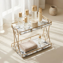 Arooji’s New 2-Layer Vanity Organizer – White & Black